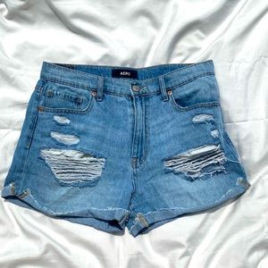 Aeropostal high waisted jean shorts